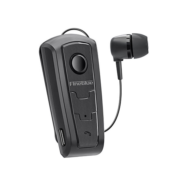 Fineblue Retractable Business Clip-on for Earphone F910 Call Vibration Voice Announcement 20 Hours Battery Non-Waterproof