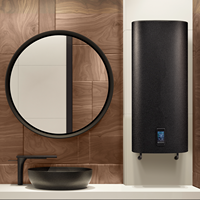 Chauffe-eau électrique SI noir avec réservoir intérieur en émail et élément chauffant à sec, réservoir de stockage pour usage domestique et hôtelier 80L