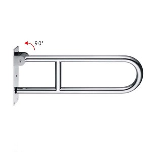 Handles 304 Stainless Steel Folding Grab <b>Bar</b> 600mm Bathroom <b>Safety</b> Handrail Modern Simple Design - Product Image 5