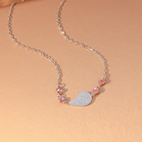 Collier pendentif goutte d'eau en acier inoxydable plaqué or, filigrane avec pierre CZ, 4 couleurs, bijoux délicats pour femmes, vente en gros, personnalisation OEM