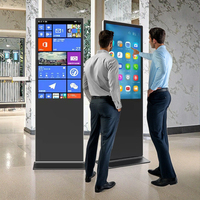 Kiosco Táctil LCD Ultrafino de 55 Pulgadas con Soporte de Pie para Centros Comerciales y Tiendas Minoristas (Android/Windows)