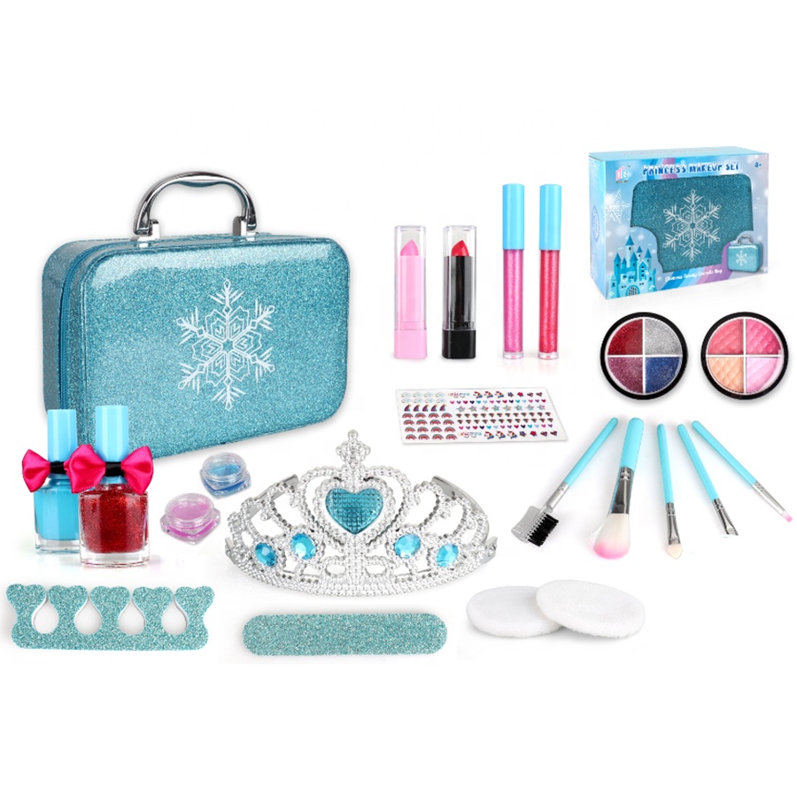 Amazon DIY makeup toys Pretend house play girl cosmetic bag set glamous beauty princess make up set children kids cosmetic set