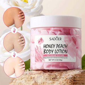 Esencia facial, loción hidratante para piel seca, mantequillas corporales batidas veganas orgánicas con textura de helado, mantequillas corporales batidas blanqueadoras de miel y melocotón - Product Image 2