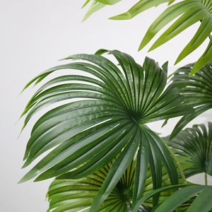 High Quality Plastic <b>Artificial</b> Fan Palm <b>Tree</b> Floor Standing Green Potted Plant Home Office Decoration UV Resistant Eco-Friendly - Product Image 3