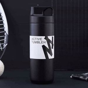 316 Stainless Steel Insulated Water Bottle Pop-Up Lid Portable Thermal Bottle <b>Large</b> Capacity Food Grade Travel Mug - Product Image 5