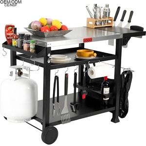 Trọng lượng nhẹ sắt ngoài trời gấp nướng bảng thép không gỉ hàng đầu đa chức năng hoạt động bền gia vị Giá rượu biệt thự - Product Image 5