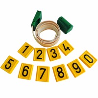 Alat Identifikasi Sapi Peternakan Kalung Sapi dengan Tag Nomor 0-9 1 Set Digunakan untuk Merekam dan Melacak Sapi Hewan