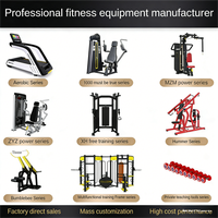 Ensemble complet de machines pour l'entraînement de force : presse pectorale et extensions dorsales (haut et bas) – Équipement de gym professionnel
