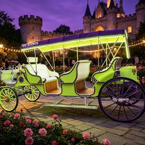 Calèche victorienne classique neuve en bois blanc pour visites touristiques et mariages, meilleur prix - Product Image 1