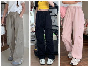 Overoles Cargo de Cintura Alta para <span class=keywords><strong>Mujer</strong></span>, Talla XL, Estilo Americano, Deportivos, Casuales, para Verano, Antiarrugas, 100% Poliéster, de Secado Rápido - Product Image 4