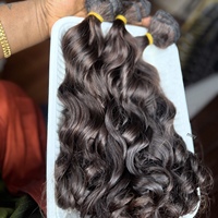 Extensions de cheveux naturels indiens bruts à double trame, bouclés crépus, style temple birman, lots de 100g
