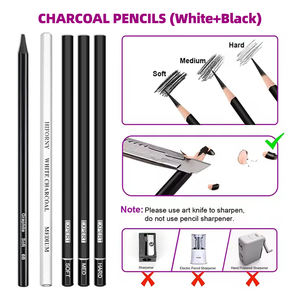 ชุดวาดเขียน Panwenbo 42 ชิ้น ชุดดินสอวาดภาพ อุปกรณ์ศิลปะ ชุดวาดภาพประกอบ พร้อมดินสอกราไฟต์ ดินสอถ่าน อุปกรณ์เบลนด์ดินสอ และยางลบ - Product Image 5