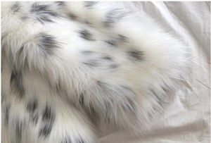 Cappotto da Donna Teddy Invernale Maculato Bianco e Nero in Finta Pelliccia di Volpe all'Ingrosso - Product Image 5