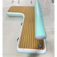 Plateforme flottante gonflable en PVC Drop Stitch 200x150cm, pression d'air 15-18 PSI, pour usage en hôtel-resort, avec barre de suspension