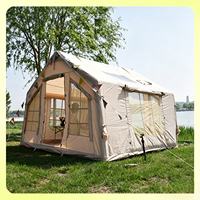 Tente pneumatique quatre saisons imperméable en Oxford de 8 mètres carrés, fabriquée en Chine, pour le camping de luxe en plein air, portable et idéale pour les voyages