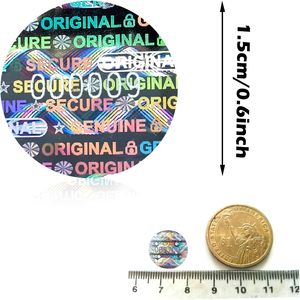 580 autocollants holographiques inviolables avec numéro de série unique, circulaires, pour l'agriculture, les supermarchés/épiceries (0,6 pouce) - Product Image 5