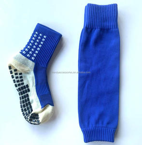 Manches de jambe de football à équipage élevé pour hommes protège-jambes de sport pour jeunes manches de <span class=keywords><strong>compression</strong></span> de <span class=keywords><strong>mollet</strong></span> chaussettes de football d'hiver sans pied tricotées - Product Image 1