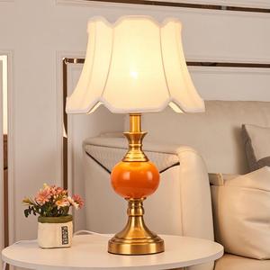 Creative Retro American-Style Table Lamp High-End European-Style Pure Copper Ceramic Decorative Ornament for Bedroom Living Room - Product Image 2