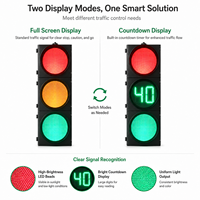 Feu de signalisation LED Yongwei 300 mm pour vélo, rouge, jaune, vert (RYG), avec affichage intégré du compte à rebours, alimentation secteur pour circulation routière