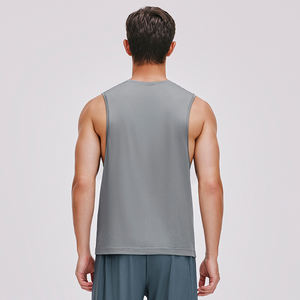 190 GSM EU taille OEM ODM 50% Modal 42% coton 8% Spandex Sport Gym vêtements de sport personnalisés hommes débardeur entraînement - Product Image 4