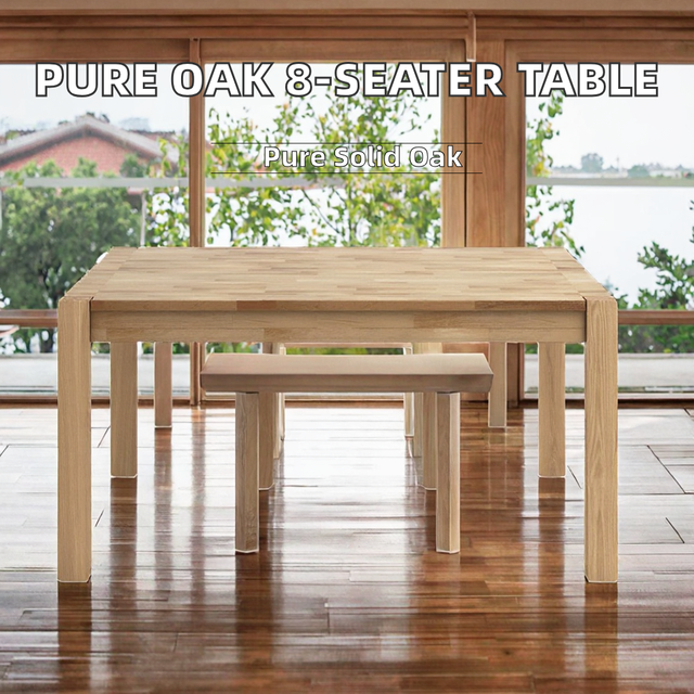 Pure European Style Square Solid Wood Dining Table 8 Seater Large Capacity Apartment Home Furniture with for Warranty