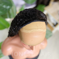 Wear and Go Pixie perruque bouclée cheveux humains brésiliens perruques sans colle vente en gros cheveux naturels demi-perruques pour femmes