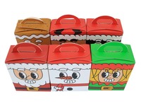 New Christmas square Candy Box Hand-held Christmas Handbag Wedding Candy Box Gift Paper Box in Stock