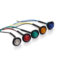 Feux de position latéraux à LED ronds pour camions et remorques, mini feux de signalisation latéraux à LED œil d'aigle
