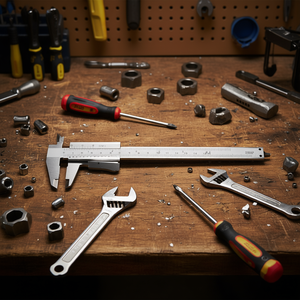 Calibrador Monobloque Fervi de 150 mm, Herramienta de Medición de Precisión de Acero Inoxidable - Product Image 1