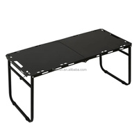 Table de pique-nique pliable hydraulique légère et portable IGT en acier au carbone tactique moderne pour l'extérieur et la plage