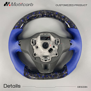 Volant personnalisé en carbone forgé bleu LED pour Volkswagen MK8 Golf GTI R Jetta GLI Touareg Tiguan 2020-2026 - Product Image 5