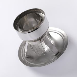 Capot de cheminée en acier inoxydable de 6 pouces, isolé à <span class=keywords><strong>double</strong></span> <span class=keywords><strong>paroi</strong></span> avec grille anti-oiseaux, couvercle supérieur résistant aux intempéries pour <span class=keywords><strong>tuyau</strong></span> de poêle - Product Image 2