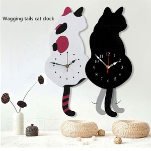 New Kids Modern Wall <strong>Clock</strong> Nordic Mechanism Luxury <strong>DIY</strong> Acrylic Decor Home Decoration Acrylic Cat Dog Wall <strong>Clock</strong> - Product Image 3