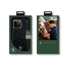 <span class=keywords><strong>Santa</strong></span> <span class=keywords><strong>Barbara</strong></span> Polo e racchetta Club Glitter Bling scintillante materiale PC custodia protettiva antiurto per iPhone 15 - Product Image 5