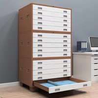 Archivador de Acero con Múltiples Cajones para Oficina, Gabinete de Almacenamiento de Dibujos Técnicos A0 A1 A2 A3