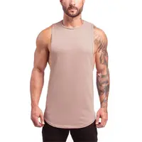 Sleeveless Tank Top for Men, Loose Fit, Curved Hem