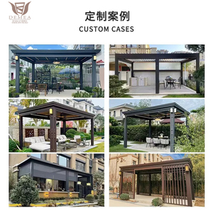 DEMEA Pergola motorisée bioclimatique en aluminium avec toit à persiennes réglable <span class=keywords><strong>Abri</strong></span> solaire extérieur étanche pour patio <span class=keywords><strong>jardin</strong></span> - Product Image 6