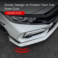 Accesorios de Coche Spoiler de Labio de Parachoques Delantero y Divisor Lateral para Honda Civic 10ª Gen Modificaciones Body Kit Estilo Mugen