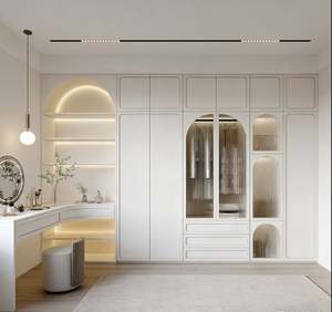 Customized Bedroom <b>Wardrobe</b> With Dressing Table Wooden <b>Wardrobe</b> With Dressing Table Customized <b>Wardrobe</b> Furniture Bedroom Set - Product Image 2