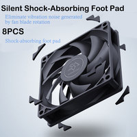 Ventilateur de refroidissement PC RGB 120 mm, volume d'air élevé, 4 broches, 3 broches, ventilateur de refroidissement ultra-silencieux avec dissipateur thermique en plastique pour boîtier d'ordinateur de bureau