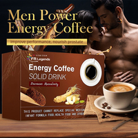 Café énergétique pour hommes à base de plantes, marque privée OEM, stimulant la puissance masculine, café instantané au ginseng, boisson en poudre