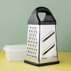 Đa Chức Năng 5 Trong 1 Thép Không Gỉ Rau Chopper Hộp Khoai Tây Slicer Vắt Tay Pho Mát Shredder Với Lưu Trữ Container