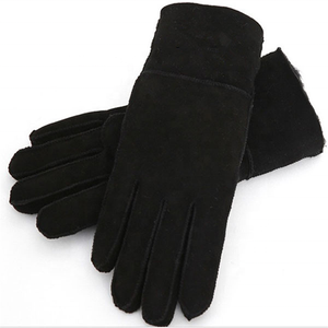 Nouveauté 2026 Vente en gros Gants en cuir véritable pour femmes avec poignets en fourrure de lapin <span class=keywords><strong>Mitaines</strong></span> en peau de mouton - Product Image 4