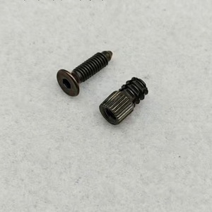 Écrou d'expansion M4 noir deux-en-un, insert à filetage métrique pour base de charnière de porte d'armoire, boulon à filetage interne et externe - Product Image 2