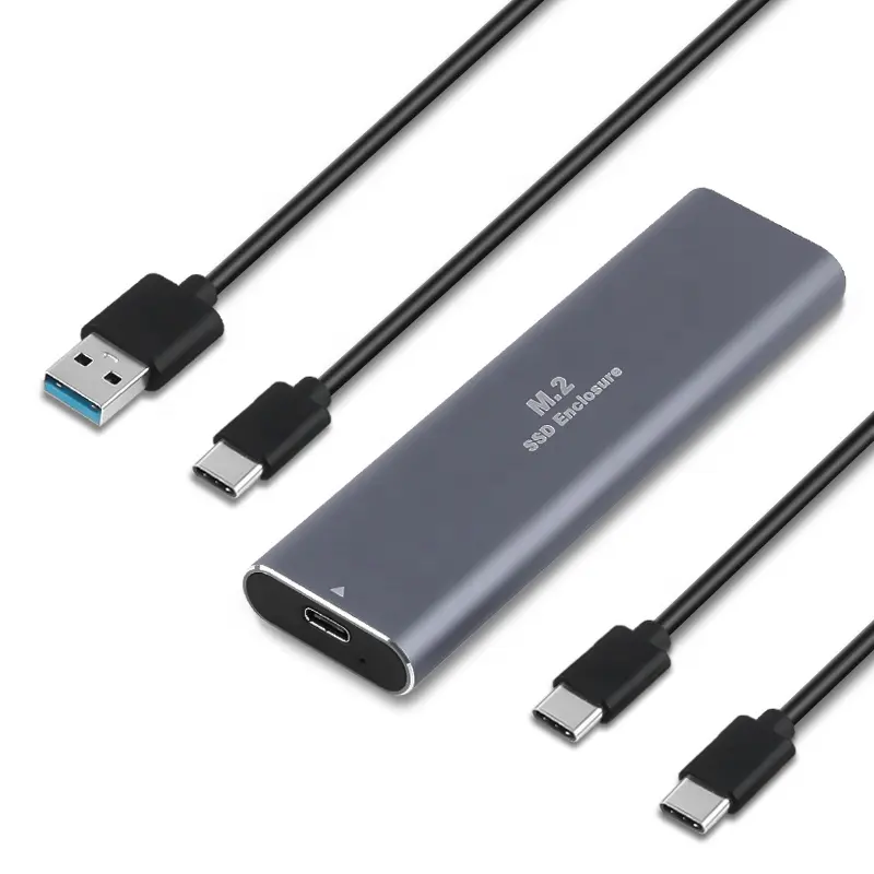 USB3.1 알루미늄 유형 C M.2 NVME/SATA SSD 상자 2 테라바이트 외부 하드 디스크 상자 Mac PC 휴대 전화