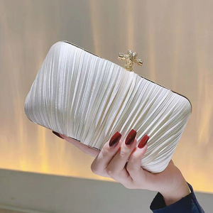 Classic Pleated Ladies Evening Bag <b>Clutch</b> Purses Party Handbags <b>Wedding</b> Bag Purse Messenger Bag for Women - Product Image 2