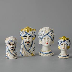 <span class=keywords><strong>Vaso</strong></span> testa siciliana pezzo d'arte in ceramica artigianale e dipinta a mano per la decorazione del giardino di casa - Product Image 6