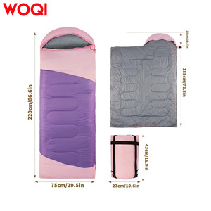 Sac de couchage Woqi 3 saisons, rectangulaire, rose, style enveloppe, respirant, léger, pour adultes, longueur standard - Product Image 5