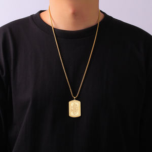 Myshapeイランペルシャペルシア語詩ネックレスアッラーアラビア書道ペンダントステンレス鋼イスラムコーランジュエリー - Product Image 3