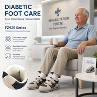 Chaussures légères pour diabétiques en gros, avec fermeture auto-agrippante, semelle antidérapante en EVA, confortables et décontractées